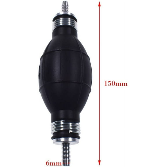JRL Fuel Pump Fuel Line Hand Primer Bulb 6mm 1/4'' inch Rubber fit for Car/Boat/Marine/Motorcycle 9001080A