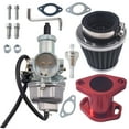 thumbnail image 1 of JRL VM26 30mm PZ30 Carburetor Mainfold Intake Inlet Pipe Air Filter For Predator 301cc 420cc 13hp 15hp Engine Mini Bike Go Kart Red, 1 of 6