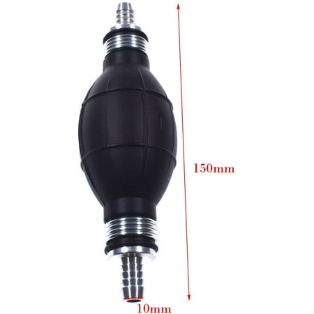 JRL lack& Silver Rubber Fuel Pump Line Hand Primer Bulb