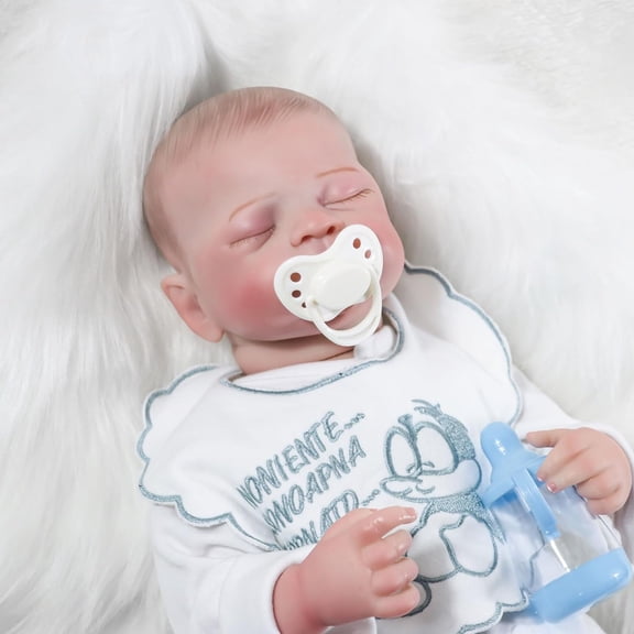 JRLCGYP Realistic Reborn Baby Dolls Girl - 18 inch Lifelike Newborn Boy Dolls Soft Weighted Body, Real Life Sleeping Dolls Gift Set for Kids 3+