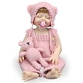 thumbnail image 1 of JRLCGYP Reborn Baby Dolls - 20" Realistic Full Body Silicone Baby Girl with Dimples, Newborn Sleeping Smile, Christmas Gift Set for Kids 3+, 1 of 9