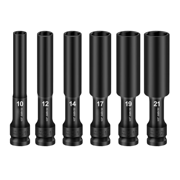 JROCHE 1/2 Hexagonal Socket Impact Resistant Steel Shaft Nut for Tight Space Mechanic