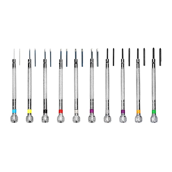 JROCHE 10Pcs Watch Screwdriver Jewelers Screwdriver Set Professional Watchmaker