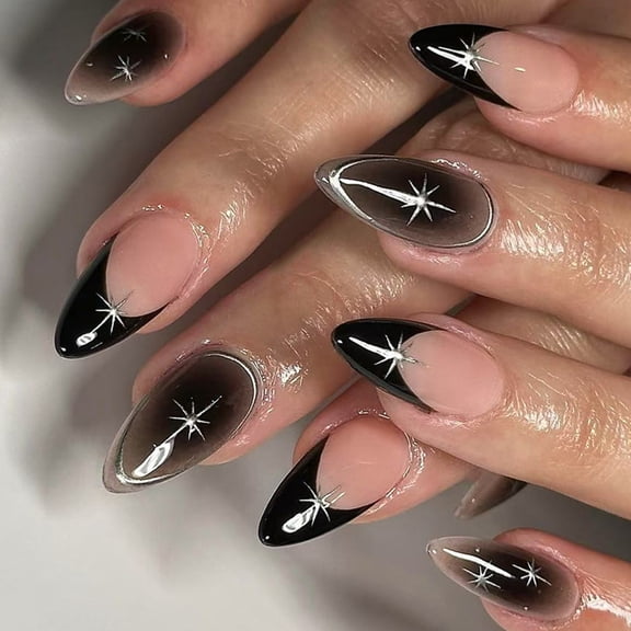 JROCHE 24Pieces False Nails Set Coffee Tone Floral Press On Nails Easy Application Plastic Nail Art Designs For Fall Winter Fashion