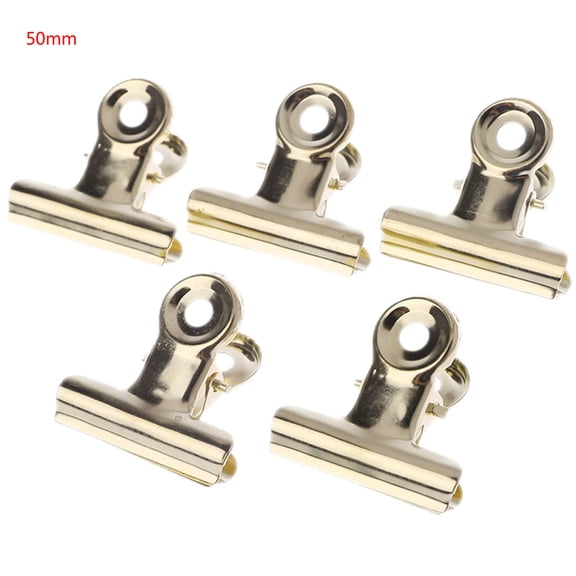 JROCHE 5 Pcs Letter Grip Clips Stainless Steel Paper File Binder Clip Food Bag