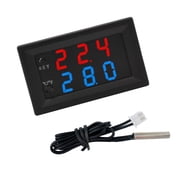 JROCHE Double Display Digital Temperature Controller High Accuracy Thermostat For Aquarium Fridge Incubator And Industrial Use