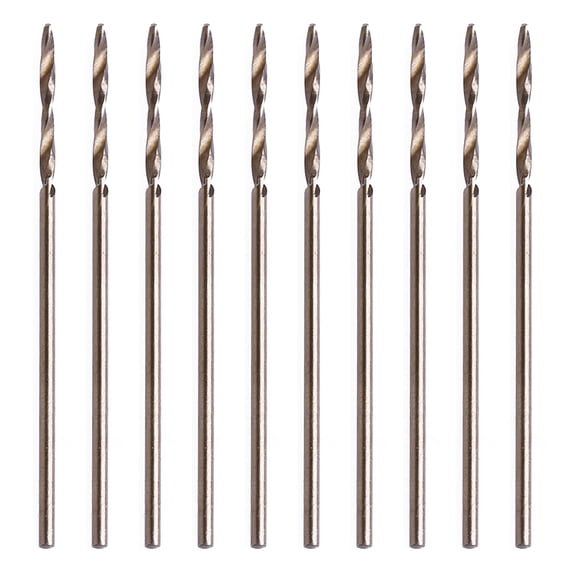 JROCHE High Speed Steel Mini Drill Bits, Nonferrous Metal, for Drilling Holes in Alloy Steel, cast Iron and Hard Plastics 10pcs