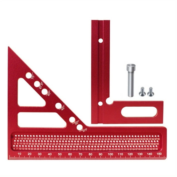JROCHE Measuring Tool 3D Measuring Ruler Aluminum Woodworking Square Protractors