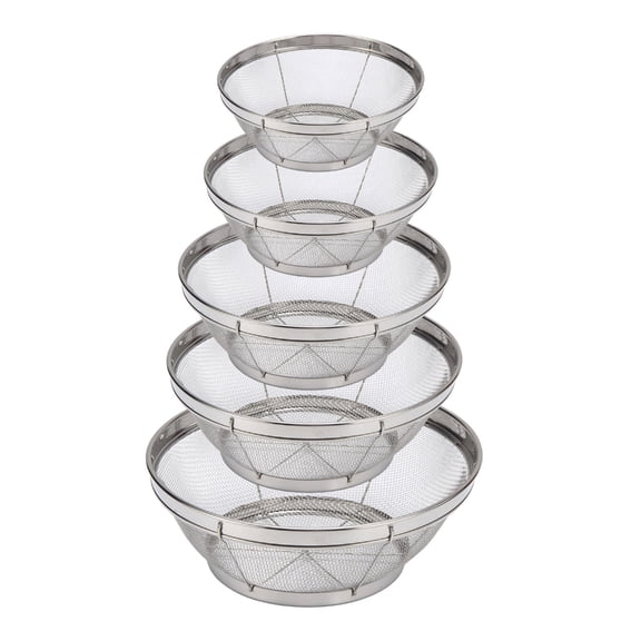 JROCHE Mesh Strainer Net Basket for Strain Drain Stainless Steel Rice Colander Sieves