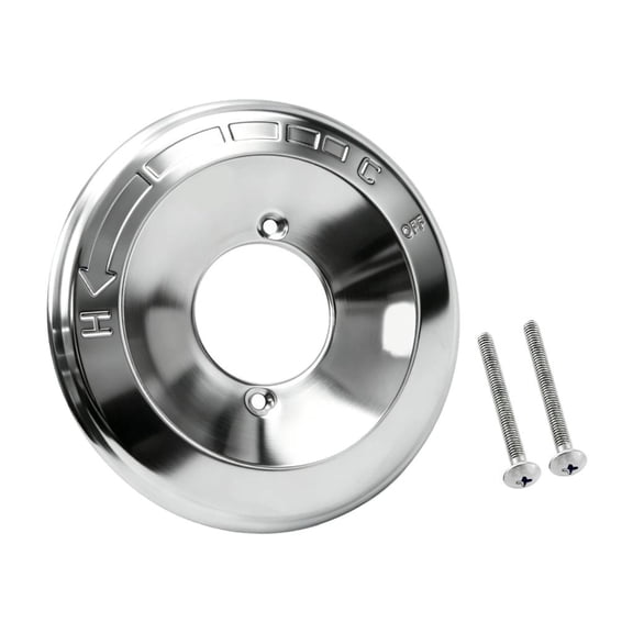 JROCHE Metal Shower Trim Plate Replacement for Single Handle Control Area, 7 Inch Escutcheon Cover with 2 Mounting Screws for Bathroom Repair