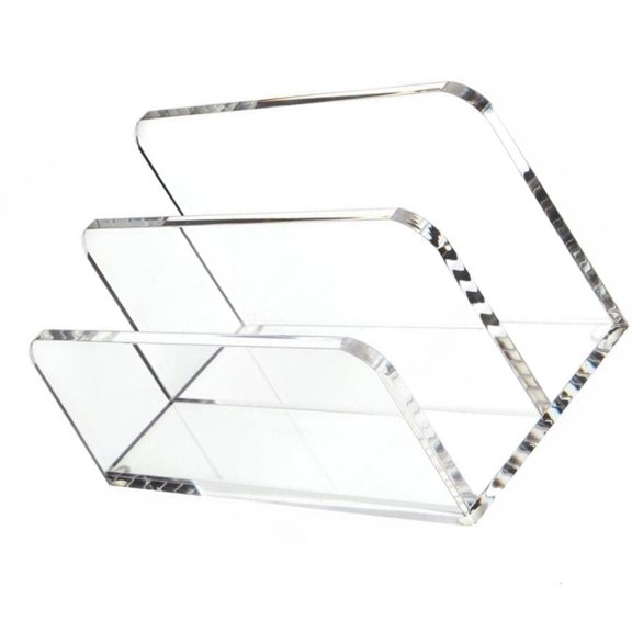 JROCHE Modern Acrylic Desktop File Organizers With Mail Document Tray For Efficient Offices Space Saving Storage Stand Holders