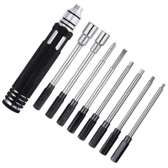 JROCHE Multifunctional 8 in 1 Screwdriver Set RC Repair Tool Kit Hexagon Socket for RC Car Plane Hex Philip Spanner