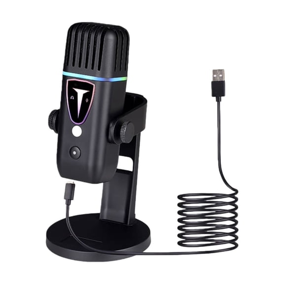 JROCHE Professional Condenser Microphone Computer Laptop Recording Gaming Mic Speaker for Phone Singing Streaming Accessories