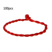 JROCHE Red Strings Braided Kabbalah Bracelet 100 Pieces Ethnic Red Rope Lanyard Jewelry