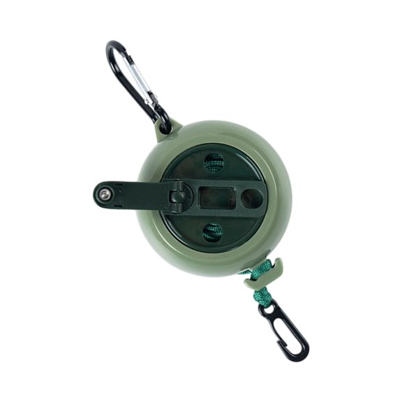 JROCHE Rental Room Clothesline with Round Storage Body, Portable Laundry Line for Travel Dorm Balcony and Camping Use