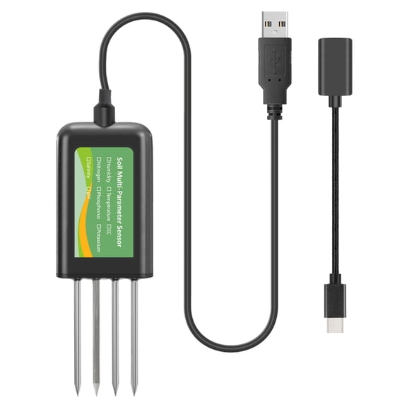 JROCHE USB Soil Tester Tool With Real Time App Monitoring Resistant Probe IP68 Waterproof Design For Soil Analysis