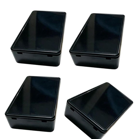 JROCHE Utility Style Storage Box Set of 4, Black Case for Valuables Use