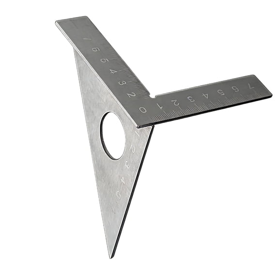 JROCHE Woodworking Square Protractors Stainless Steel Miters Triangles Ruler Measuring