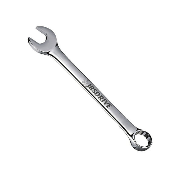 JRSDRIVE 1 Pcs Combination Elliptical Wrench Chrome Vanadium Steel Full Polish Nickle Chrome Plated Spanner Wrench Kit Tool for Mechanic Garages Workshops 1/4 E-2004