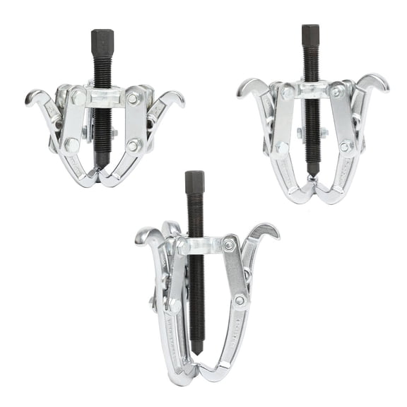 Professional 3 Jaw Gear Puller Set, 3" 4" 6", Reversible Jaws Heavy Duty Bearing Puller Tool Kit, for Mechanic, Automotive