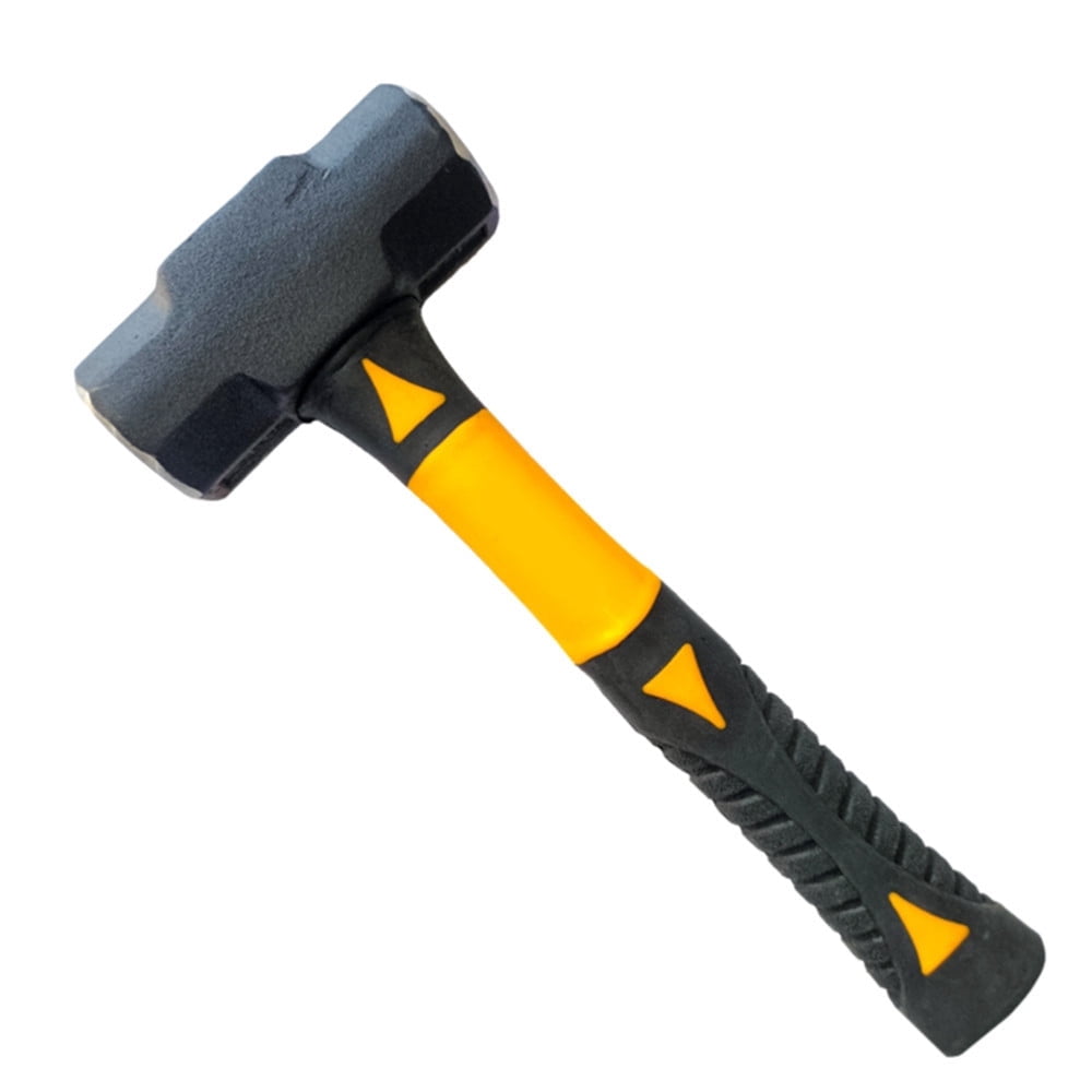 JRSDRIVE Sledge Hammer 4 lb Fiber Glass Hammer Powder Coated With Polished Metalworking Tools for Home Improvement, Automotive, Industrial, and Construction E-2257