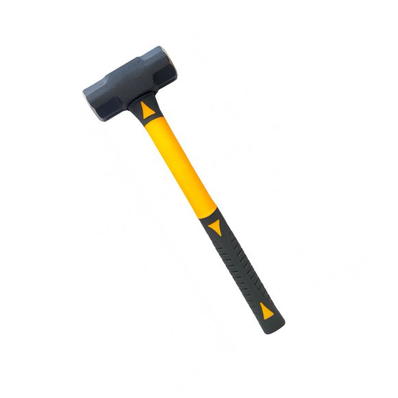 JRSDRIVE Sledge Hammer 6 lb Fiber Glass Hammer Powder Coated With Polished Metalworking Tools for Home Improvement, Automotive, Industrial, and Construction E-2257