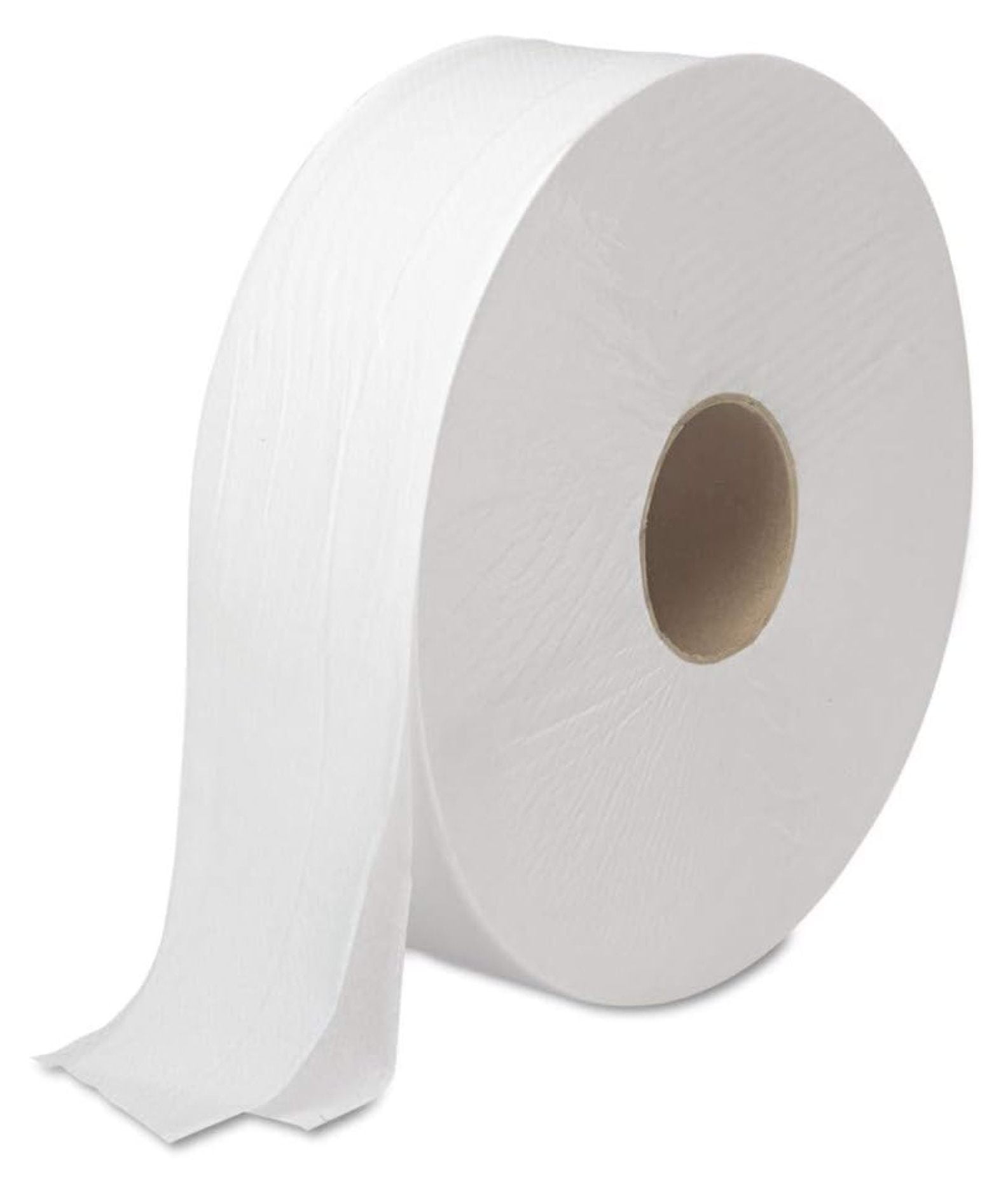 JRT Septic Safe Bath Tissue - Jumbo Roll - 2-Ply, 2000 ft - White (6 Rolls/Carton) - Embossed Toilet Paper for High Traffic Restrooms