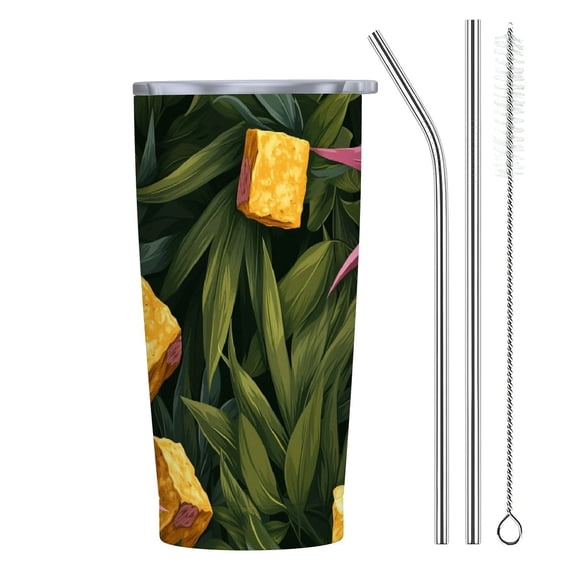JRXY 20oz Car Straw Cup (with Straw) Pineapple Pattern 20oz