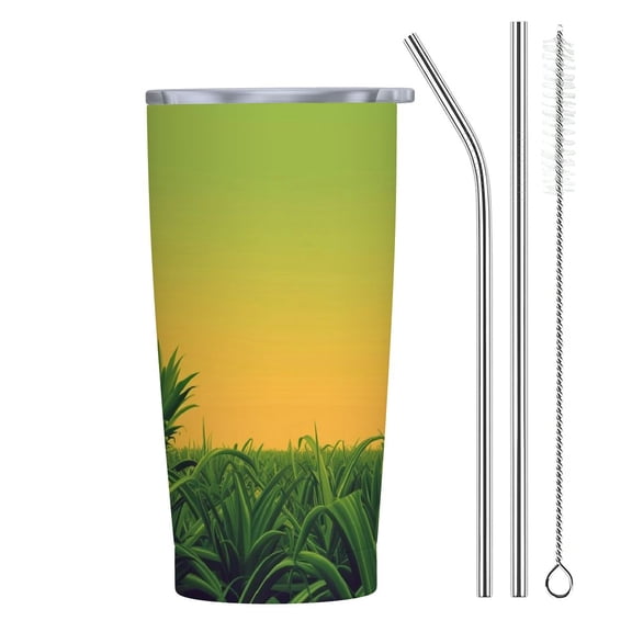 JRXY 20oz Car Straw Cup (with Straw) Pineapple Pattern 20oz