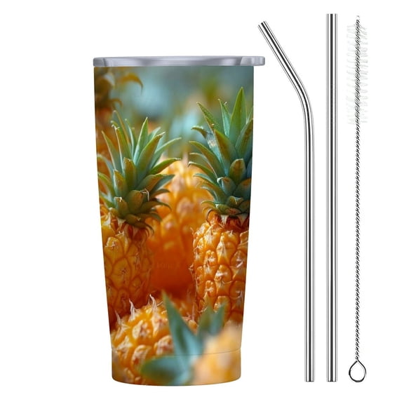 JRXY 20oz Car Straw Cup (with Straw) Pineapple Pattern 20oz