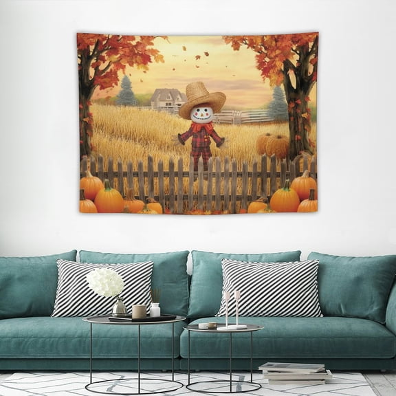 JRXY 40x30 Inch Fall Photo Backdrop Autumn Forest Photography Tapestry Maple Leaves Thanksgiving Decor 40x30in