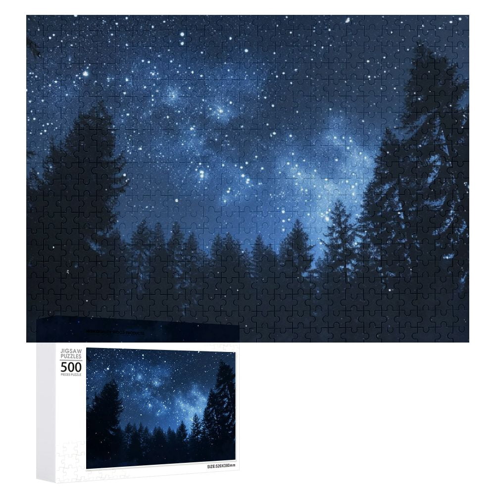 JRXY A Starry Night Sky Wooden Jigsaw Puzzle for Adults and Kids ...