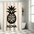 thumbnail image 1 of JRXY Aloha Pineapple Aloha Tropical Fruit Hawaii Healthy Organic Doodle Vitamin Ananas Food Shower Curtain White, 1 of 6