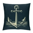 thumbnail image 1 of JRXY  Anchor Pillow Case Navy Blue White Nautical Sailing Decor Anchor Square Cushion Cover Pillowcase Home Decorative Armchair Bedroom Livingroom White, 1 of 5