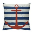 thumbnail image 1 of JRXY  Anchor Throw Pillow Covers Decorative Cushion Pillow for Couch Bed Sofa Chair, Durable Pillow Case for Everyday Use - Navigation Sea Theme with Navy Blue Stripes White, 1 of 5