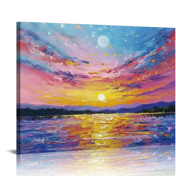 JRXY  Art,  Painted Modern Abstract Acrylic Painted Canvas Wall Art Decor for Living room Bedroom Dining room Artwork for Home Walls 16x12in