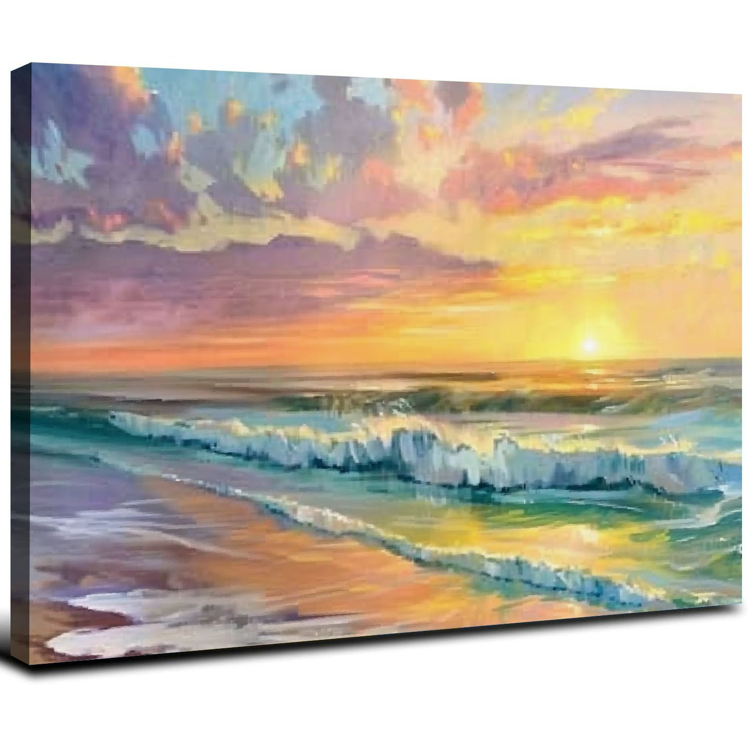 JRXY Beach Ocean Wall Art Pictures for Living Room - Canvas Print Wall ...