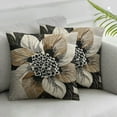 thumbnail image 1 of JRXY Black Brown Lumbar Pillow Covers  Modern Farmhouse Dahlia Flower Light Tan Abstract Patterned Throw Pillow Cover Outdoor Geometric Pillow Case Home Decor Standard Cushion Case White, 1 of 6