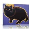 thumbnail image 1 of JRXY  Black Cat Canvas Wall Art Funny Toast Cat Poster Cat Doing Bread Wall Decor Home Kitchen Dining Room  Picture 3, 1 of 4