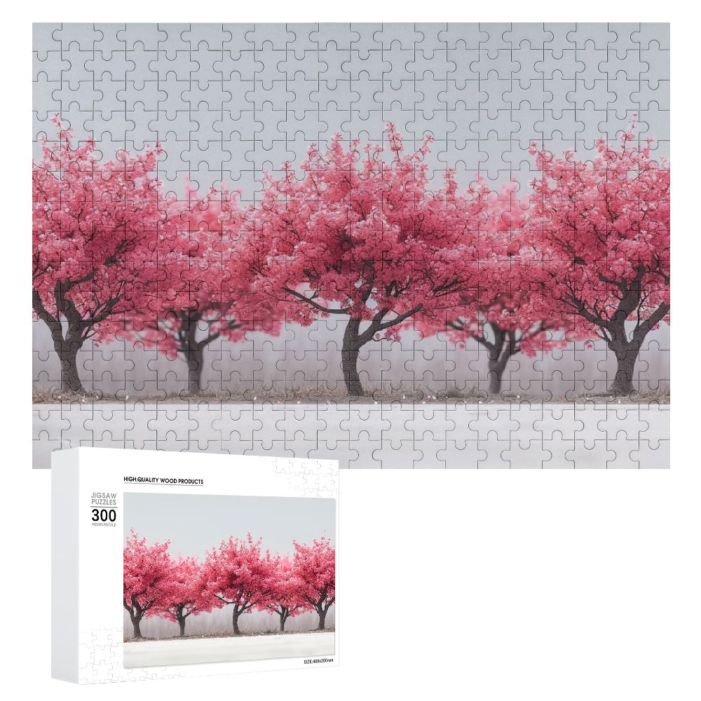 JRXY Blooming Cherry Blossom Trees Wooden Jigsaw Puzzle for Adults and ...