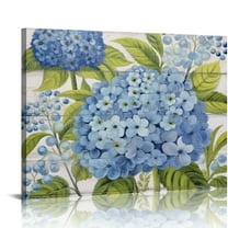 JRXY Blue Hydrangeas Canvas Wall Art 20x16in