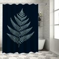 thumbnail image 1 of JRXY Boho Botanical Plant Brown Leaves Prints Framed Vintage Tropical Shower Curtain Multiple Sizes White, 1 of 6