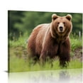 thumbnail image 1 of JRXY Brown Bear Poster Pictures For Wall Art Canvas Prints Wall Decor Living Room Office Bedroom Home Decorations  16x12in, 1 of 6