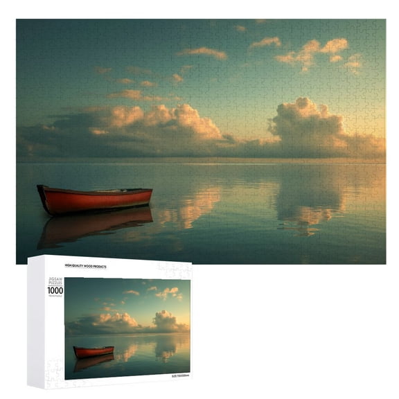 JRXY Calm Sky Wooden Jigsaw Puzzle Challenging Difficult Wood Puzzles for Adults Gift 1000 PCS