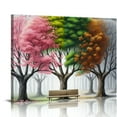 thumbnail image 1 of JRXY Canvas Prints Wall Art Decor Large Four Seasons Tree Picture Spring Summer Autumn Winter Tree Painting Artwork for Home Dining Room Kitchen Decor Stretched and Framed 16x12in, 1 of 6