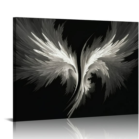 JRXY Canvas Wall Art Abstract White Splash Black Framed Canvas Print Artwork Abstract Modern Wall Art Paintings for Living Room Kids Room Bedroom Bathroom Modern Home Decor 20x16in