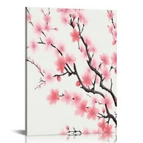 JRXY  Canvas Wall Art Picture Cherry Blossom Flower Print On Canvas Giclee Artwork Pink Home Office Decorations Wall Decor Ready to Hang - 12x8 inches 12x16 in