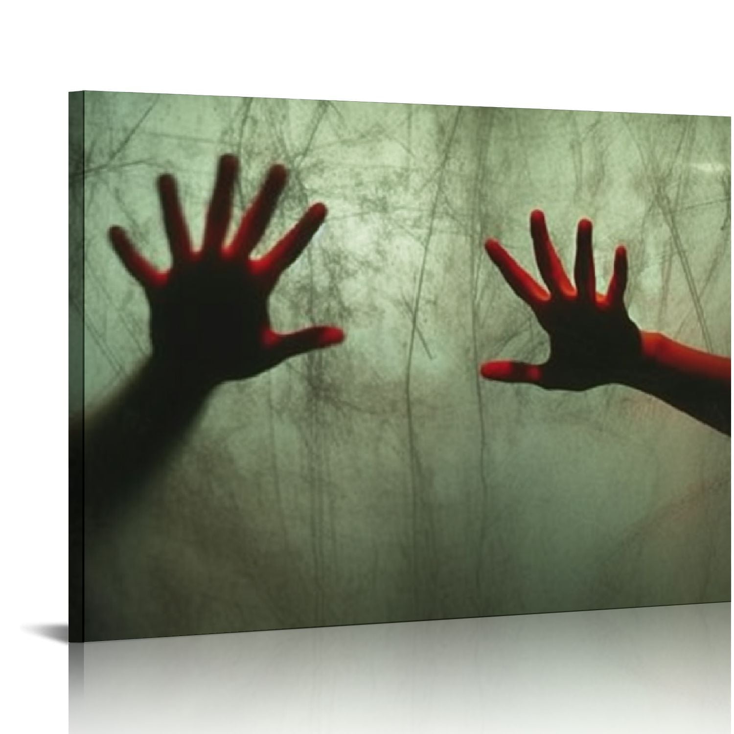 JRXY Canvas Wall Art Spooky Woman Figure poses like a Screaming Creepy