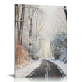 thumbnail image 1 of JRXY Canvas Wall Art Woodland Nursery Decor Winter Trees Cool Dramatic Forest Multicolor Nature Photography Rustic Picture 3, 1 of 5