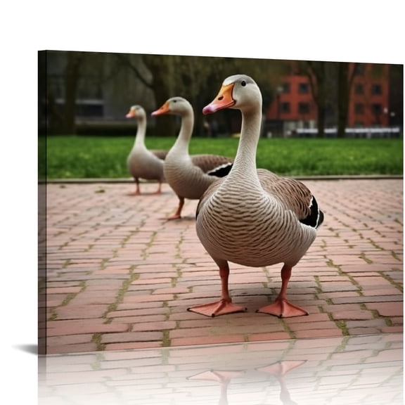 JRXY Canvas Wall Decor Artwork Wild Geese Canvas Wall Art Poster Print Modern Painting Pictures Home School Office Classroom Decor Birthday Gift for Women Men Kids 16x12in